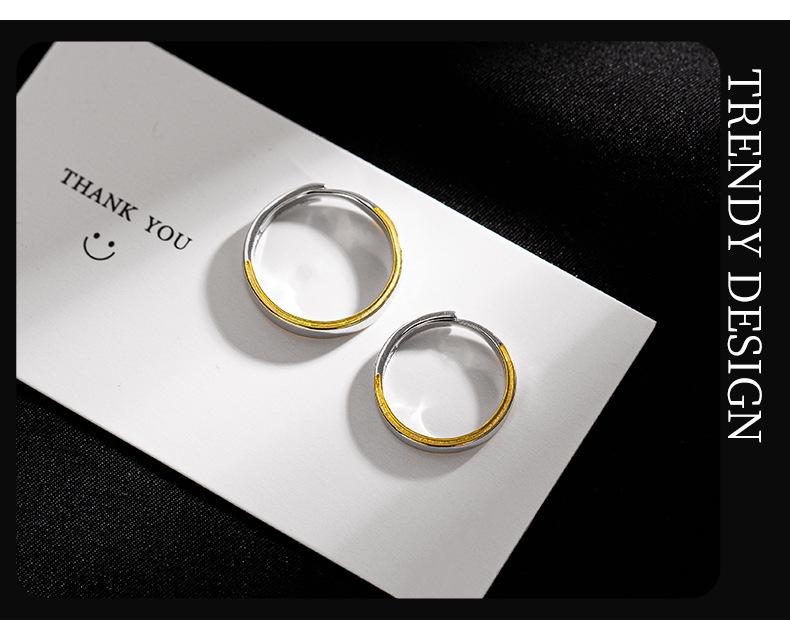 Banyan Tree S925 Silver Couple Rings – Classic Smooth Love Bands for Index Finger