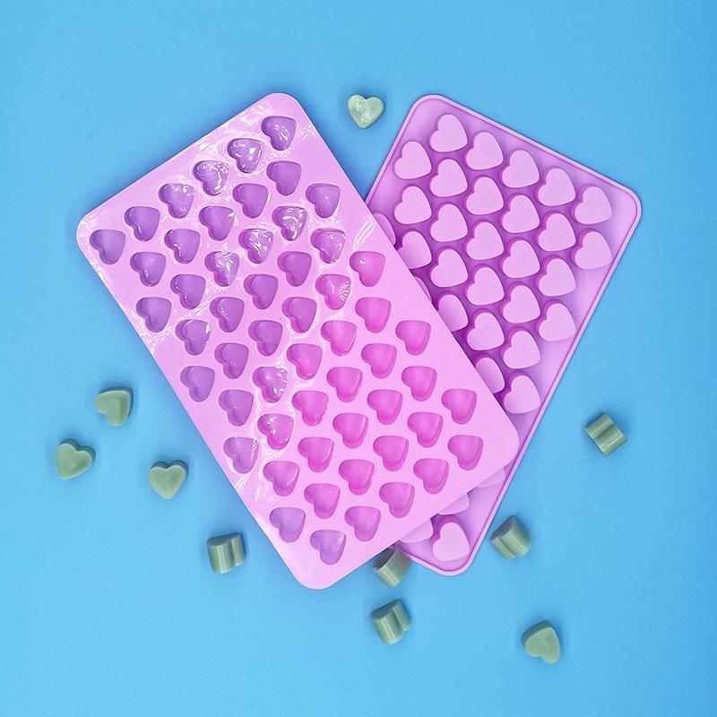 55-Grid Non-Stick Silicone Heart Mold for Chocolate & Cake DIY