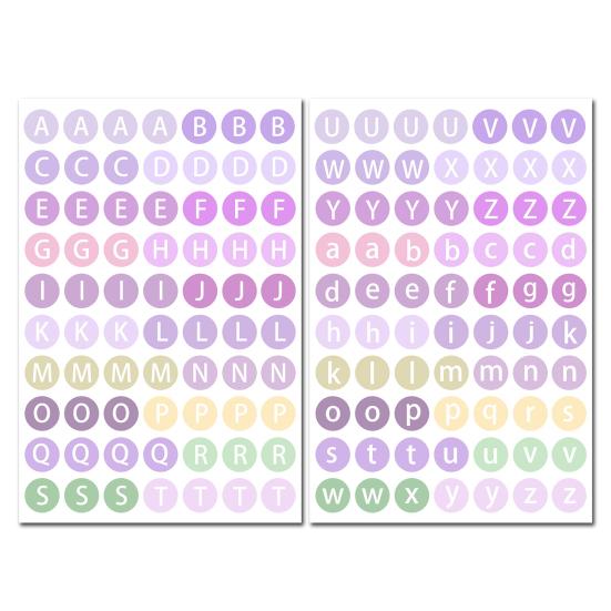 Adesivos Coloridos de Bolinhas com Letras Alfabeto Número Decalques DIY para Scrapbooking Diário Projetos de Artesanato Fácil de Remover Removível Essencial para Planejador Cartão