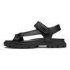 Coach Sport Leder Zehenfrei Flache Pantoletten Damen Sandalen Schwarz CAP70-BLK
