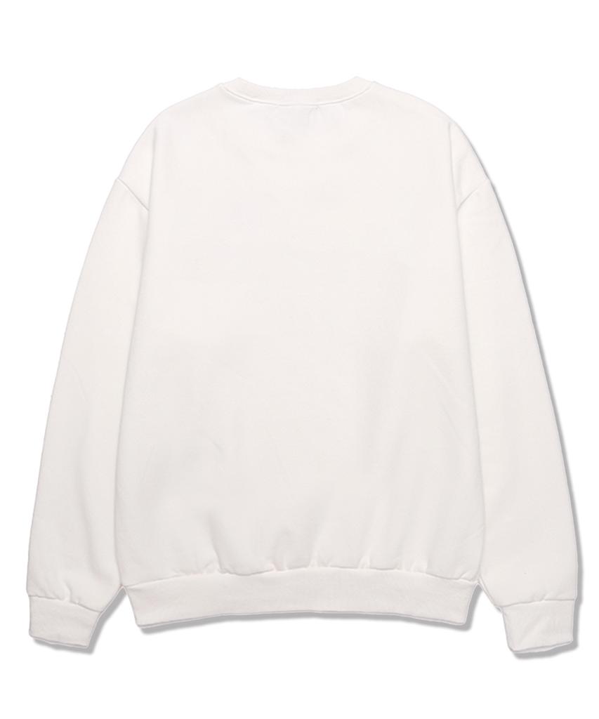 Baligeiteu Crack Arch Oversized Sweatshirt (Bls020) White (A Type)