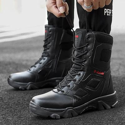 Neue Herren Taktische Stiefel Winter Kampf Knöchel Anti-Rutsch Arbeits-Sicherheitsschuhe Spezialeinheit Armee Stiefel Herren Wasserdichter Motorradschuh