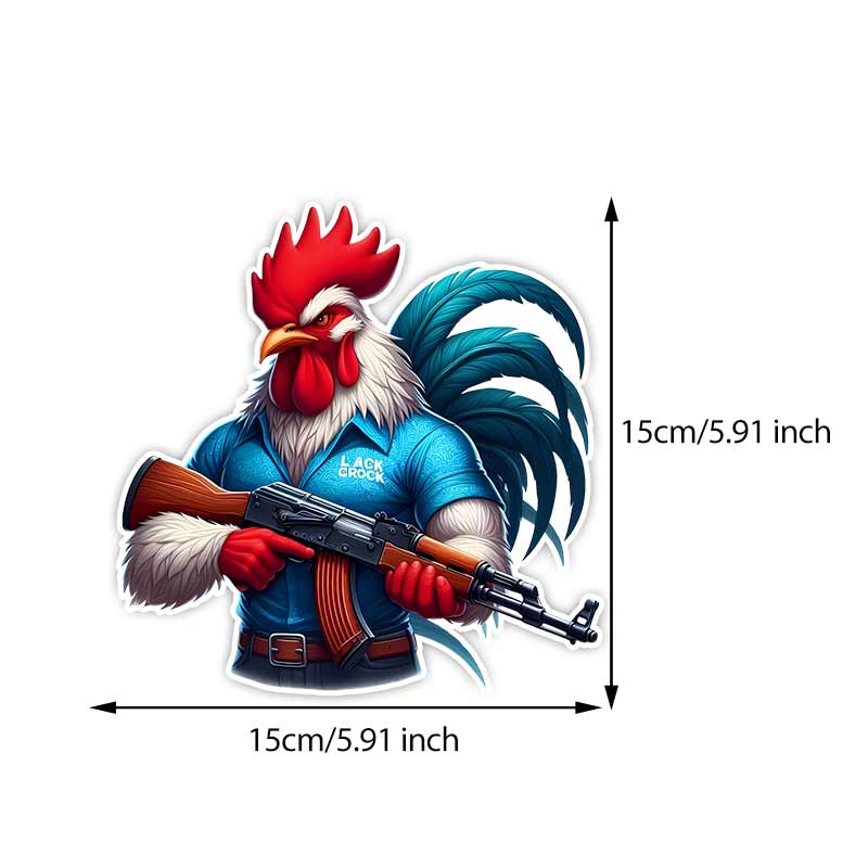 

Play Cool Stand Guard Brother Chicken Car Stickers Waterproof Vinyl Decals Auto Body Window Bumper Decor Motorcycle Helmet Stickers TM282 B-15cm Longest Side