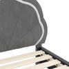 Kids Bed Frame with Headboard Dark Grey 80 x 160 cm Velvet