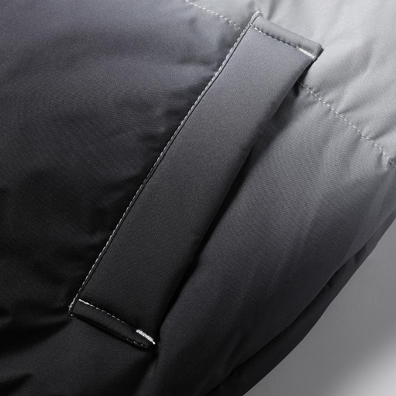 Gradual Change Color Down Jacket Men's Autumn and Winter Trend Cold and Warm Bread Clothes Couple Fashion Versatile Jacket Men's Clothing