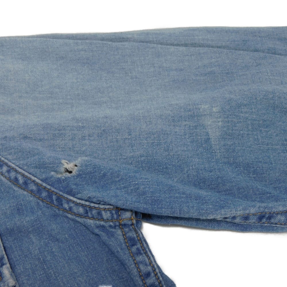 Used 9921 Western Denim Shirt 417374 Y890L 7832 S Crushed 16 Stainless Steel Eddie Era Cotton Washed Blue Men's from