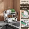 Double-Layer Stainless Steel Dish Drying Rack