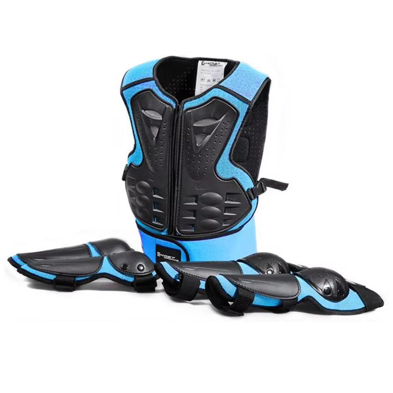 Youth Children Full Body Protector Vest Armor Kids Motocross Armor Jacket Chest Spine Protection Gear elbow shoulder Knee guard