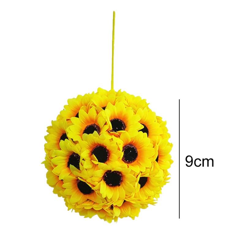 

Искусственные подсолнухи, цветочные шары, подвесные растения, шары для свадьбы, дома, сада, вечеринки, цветочное украшение на стену, отель, цветы, декор