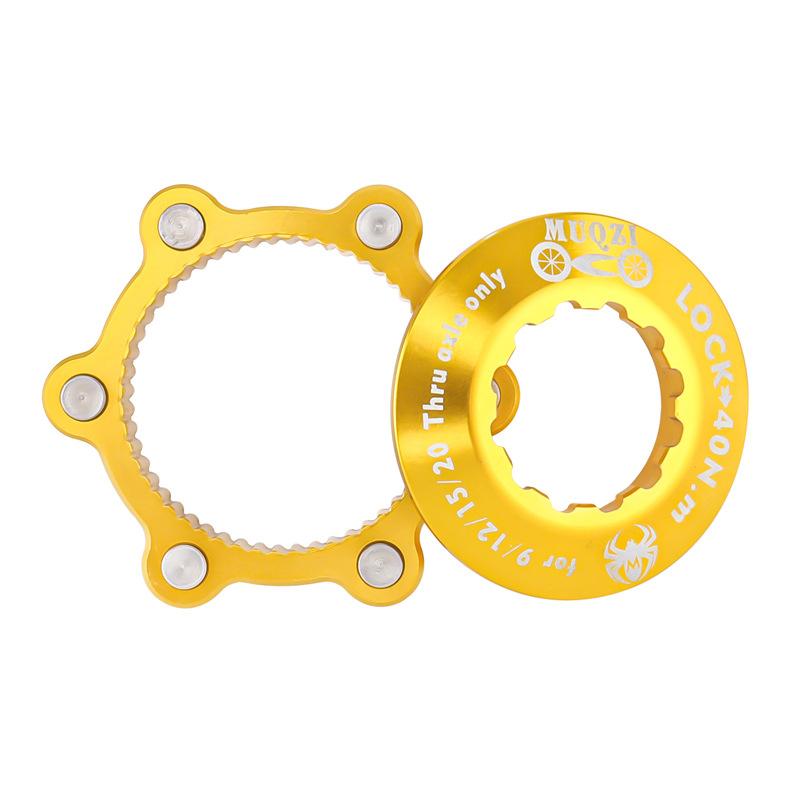 

Bike Centerlock To 6-Hole Adapter Mountain Bike Hub Center Lock Conversion 6 Bolt Disc Brake Rotor Cycling Accessoires one size золотий