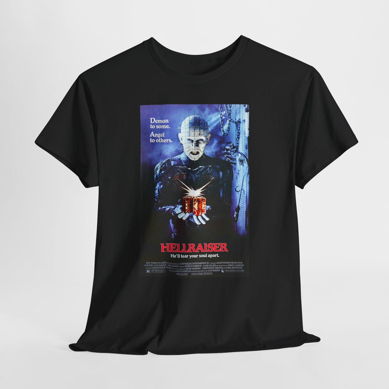 Hellraiser movie Unisex Heavy Cotton Tee, Graphic Tee, Retro Tee, Classic Action Tee, 80s Movie Shirt, 3XL