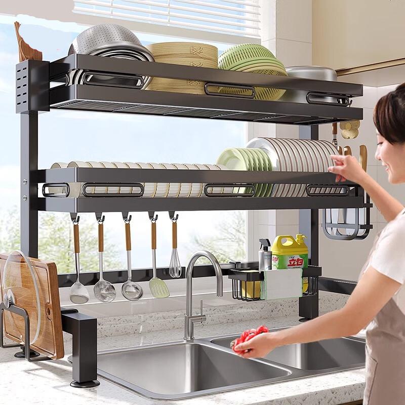 Adjustable Stainless Steel Over-Sink Dish Drying Rack