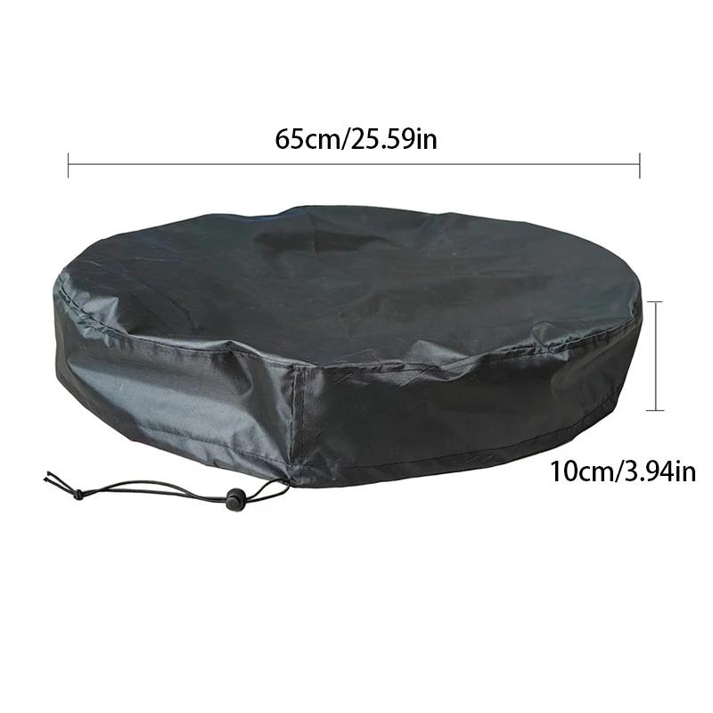 1pc 55 Gallon Drum Cover with Stretchable Adjustable Drawstring Fit Most Water Barrel and Trash Can Waterproof Rain Barrel Cover