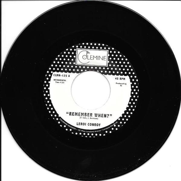

7inch Record LEROI CONROY - Remember When CLMN125 Colemine Record 2021 US Soul/Funk