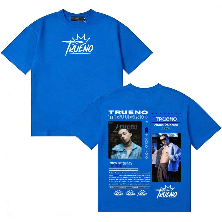 Rapper Trueno Gothic Album Tshirt Unisexs Womens Clothes Harajuku Short Sleeve Tee Shirts Cotton Oversized Y2K Tshirts Streetwear
