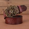 Genuine Womens Leather Belt Simple Design Alloy Buckle Casual Formal Attire