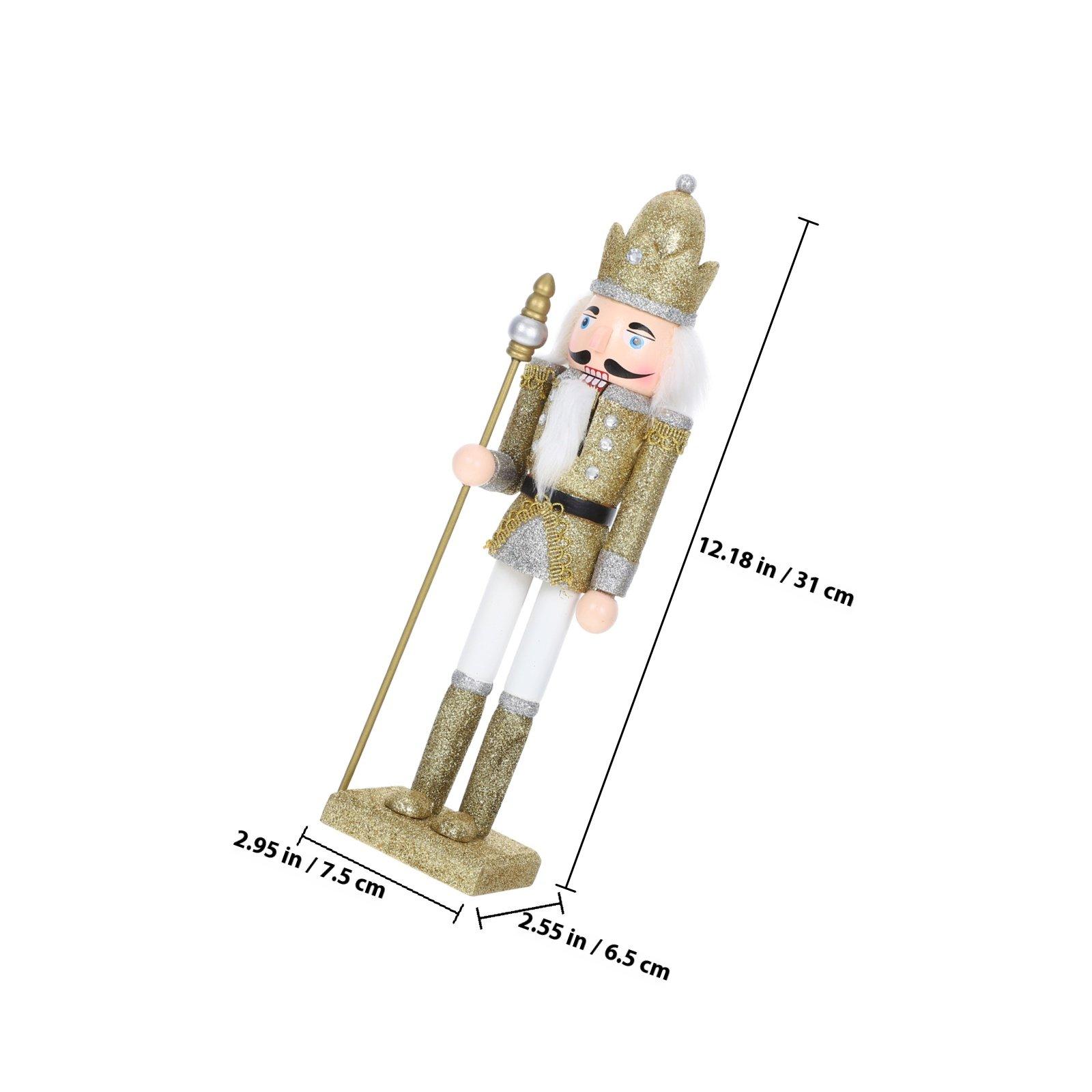 Wooden Candy Nutcracker Soldier Decorative Craft Traditional Xmas Desktop Table Shelf Holiday Nutcracker Decoration золотистый