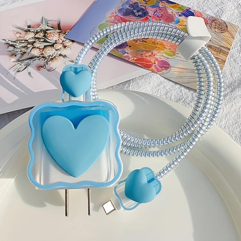 

Защитный чехол для кабеля данных Чехол для зарядного устройства Чехол для зарядной головки Чехол для мобильного кабеля 1Pc синий