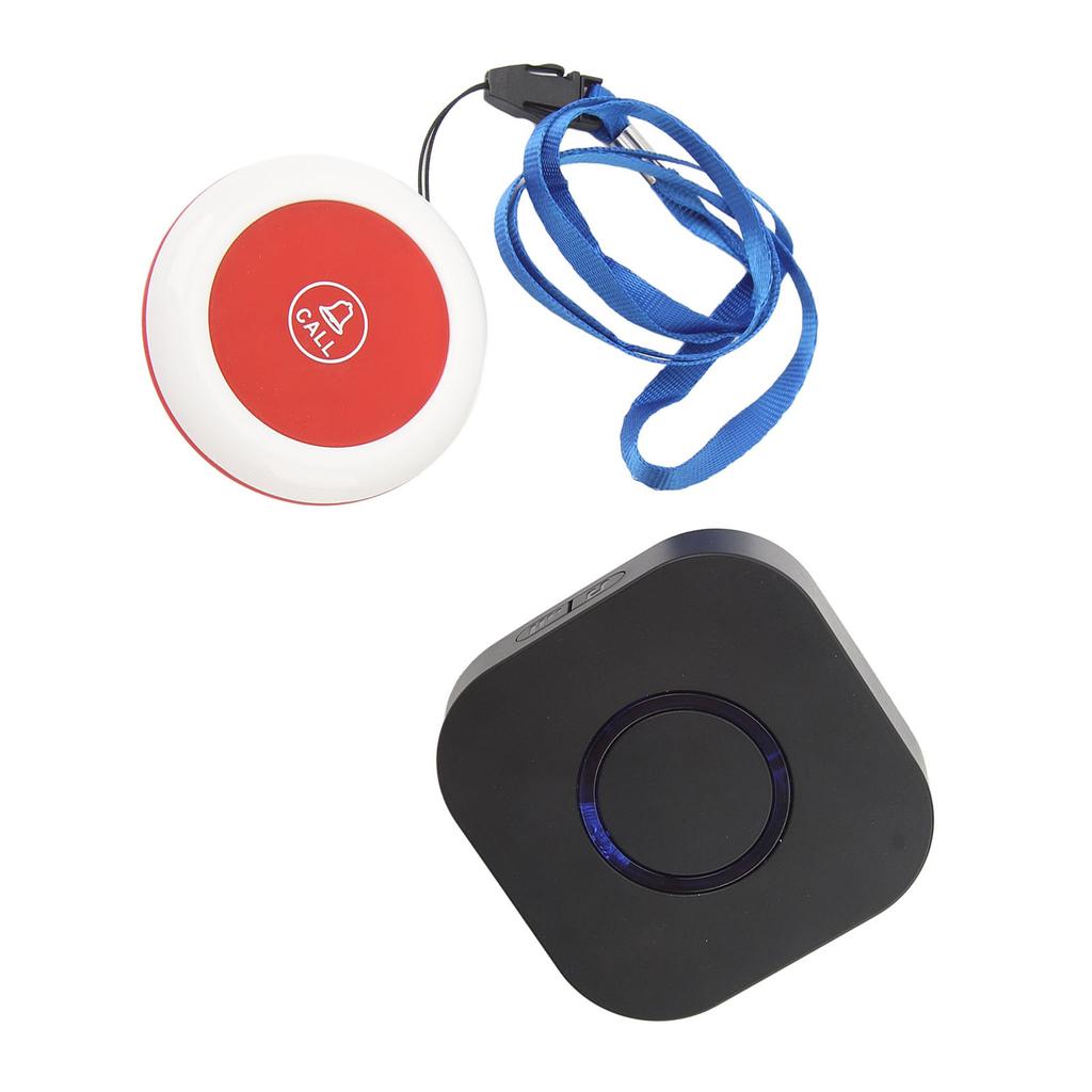 Notrufklingel 110 V bis 240 V Einstellbare Lautstärke Wasserdichter kabelloser Pager für Pflegekräfte für ältere Menschen