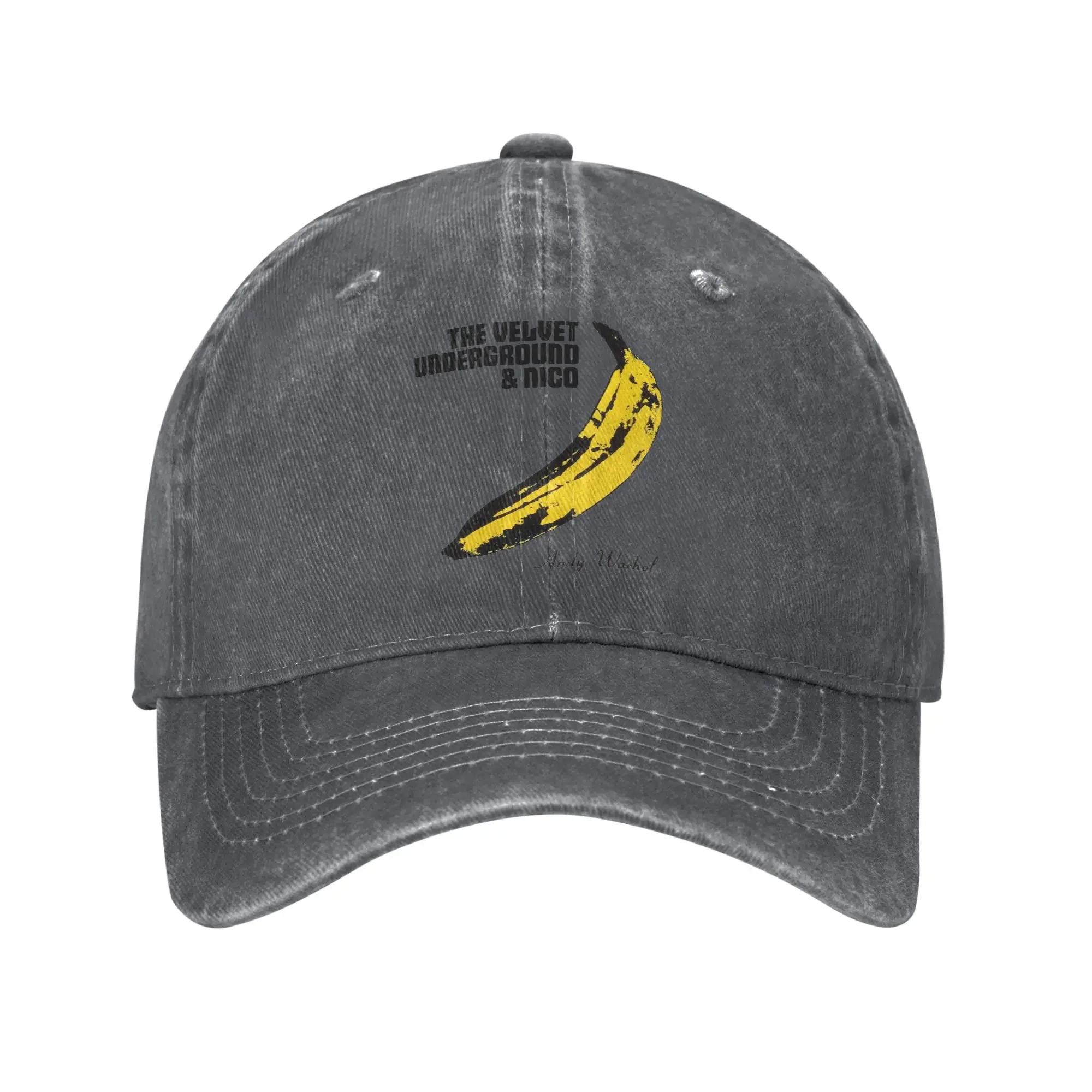 

The Velvet Underground Rock Band Baseball Cap Classic Distressed Denim Washed Headwear Unisex Travel Adjustable Hats Adjustable