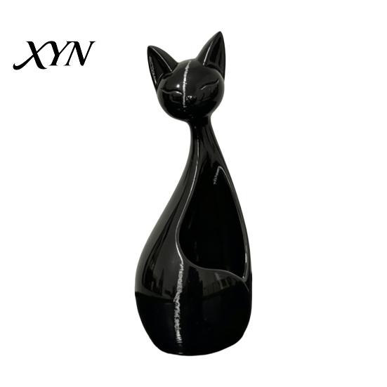 Desktop Succulents Holder Cute Cat-Shaped Sculpture, Hollow Out Ceramic Kitty Flower Pot with Smiling Face, Adorable Modern Planter Decor &