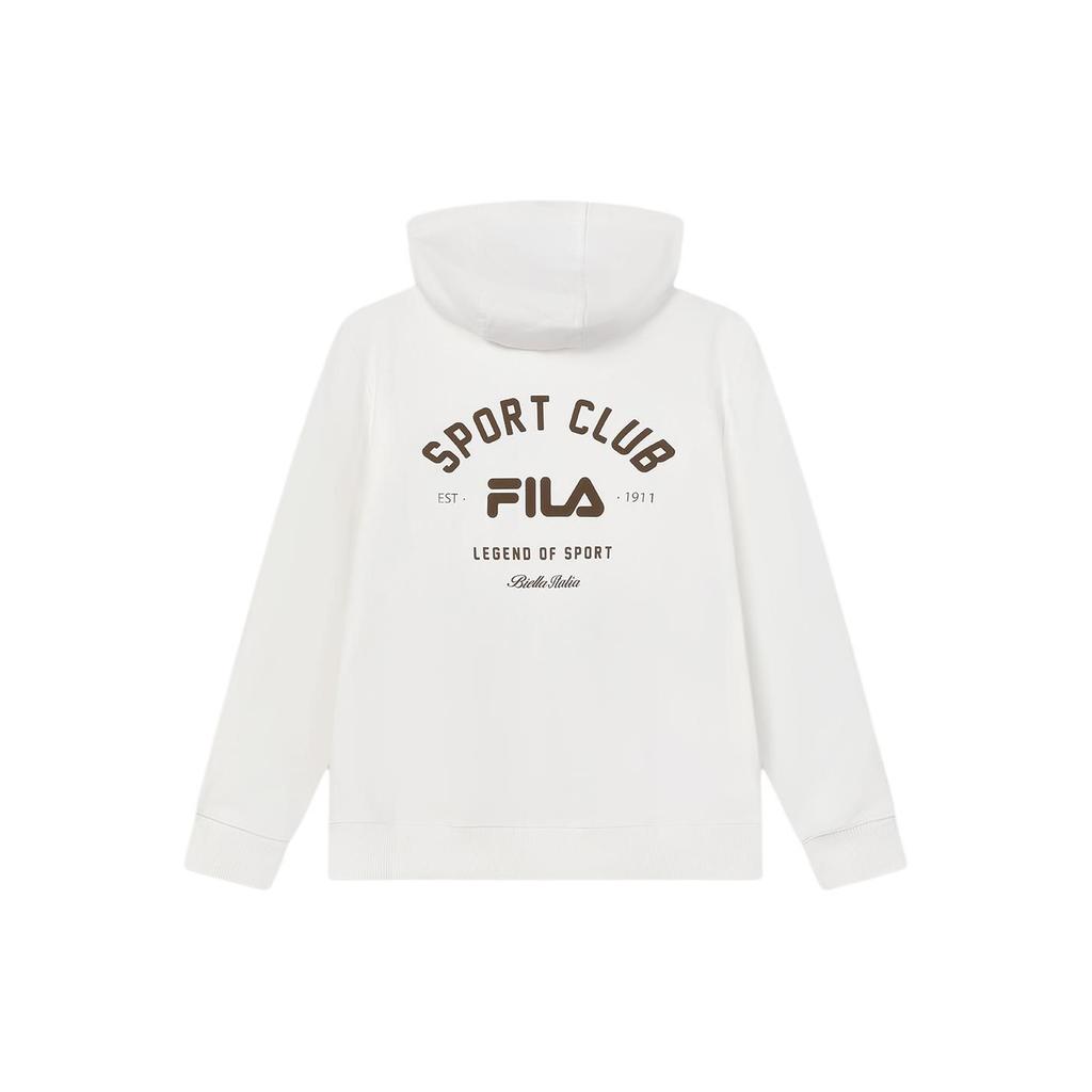 FILA Letter And Number Print Casual Hoodie Men Hoodies Cloud-White F11M419206F-WT