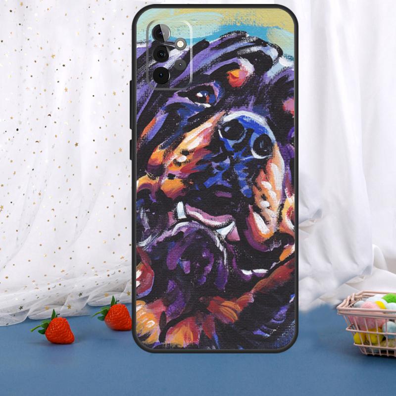 Cartoon Rottweiler Dog For Samsung Galaxy A55 A35 A05 A52 A32 A22 A54 A14 A16 A26 A36 A56 A06 A15 A53 A33 A13 Case