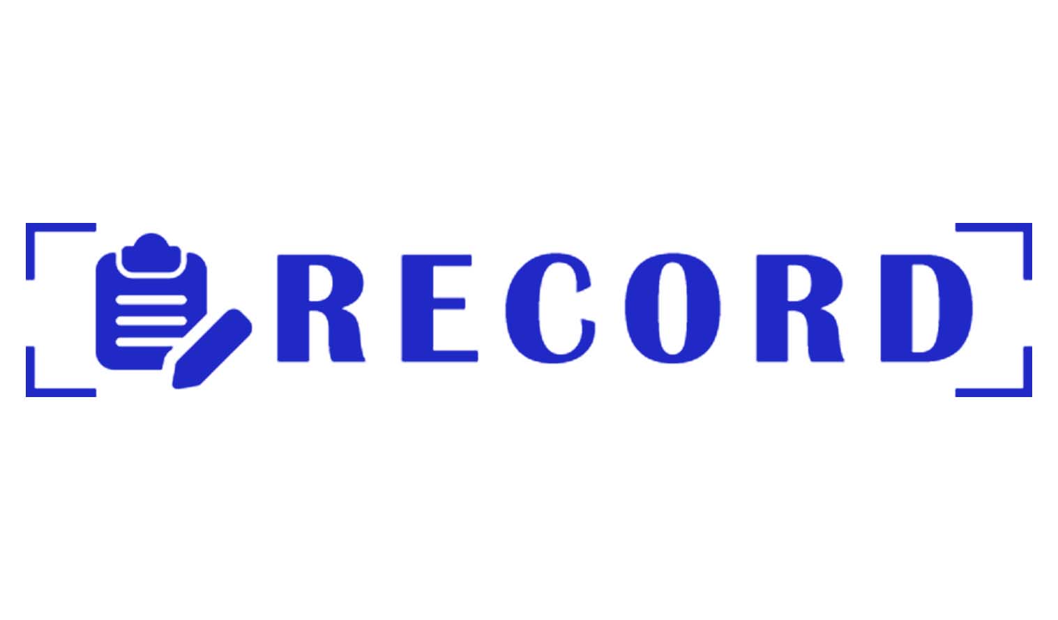 

Printtoo Record Self Inking Rubber Stamp Pre-Inked Office Stamp- Home Office Business Stationery, Black- 42 x 9 синій