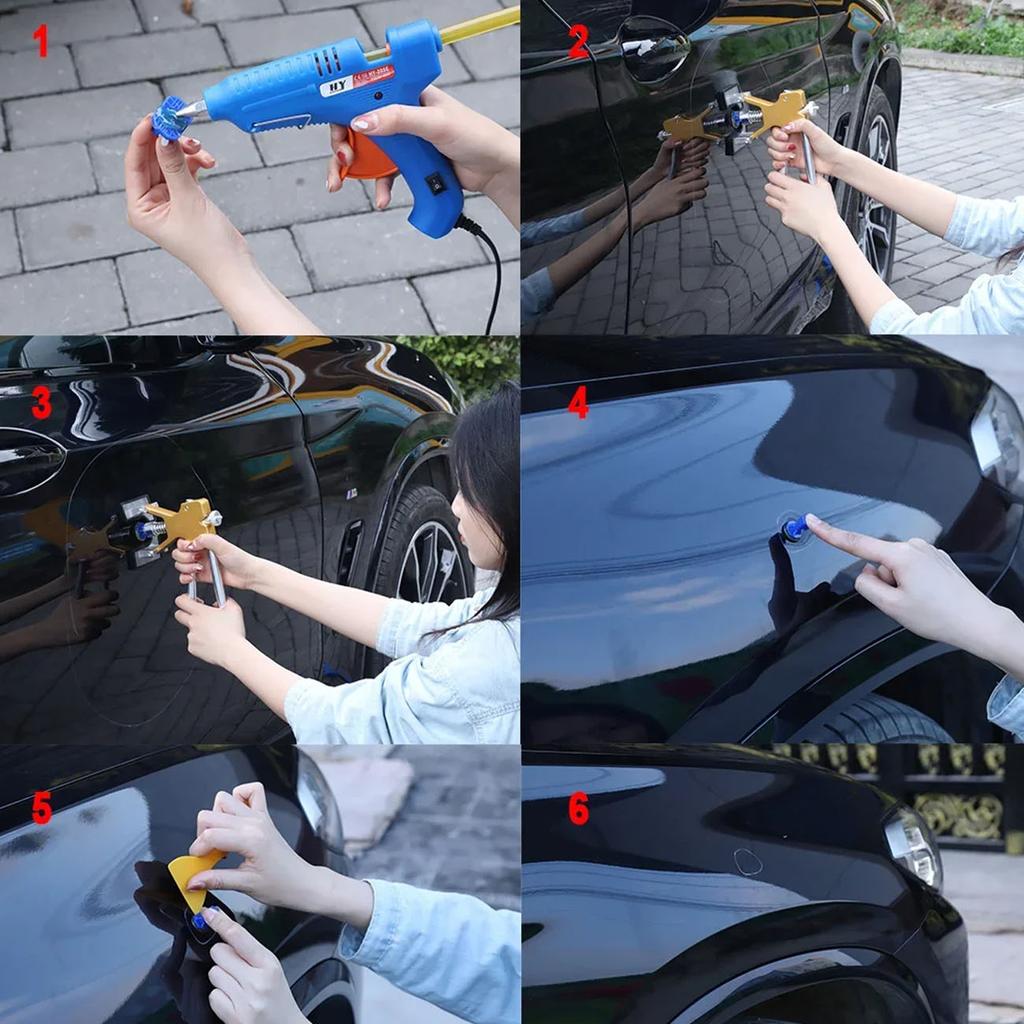Paintless Dent Repair Kit, Car Dent Puller Kit with Slide Hammer T-Bar Removal Tools Car Body, for Hail Damage Door Ding Fridge
