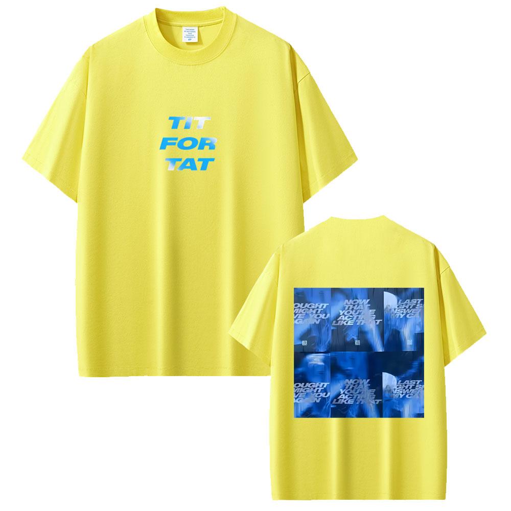 Tate McRae TiT for Tat Graphic T Shirt Unisex Women Hip Hop Fashion Pop Music Tshirt Unisex Casual Cotton Short Sleeve Tshirts