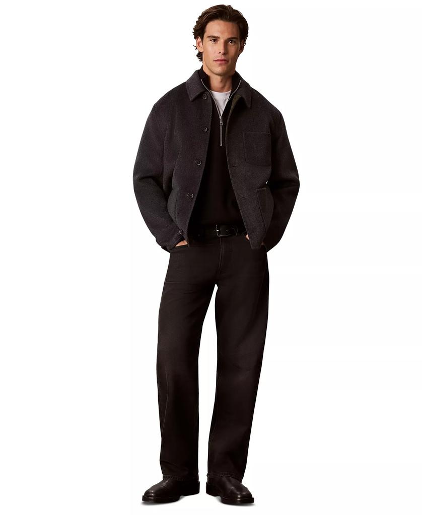 Men's Reversible Wool-Blend Classic-Fit Chore Jacket