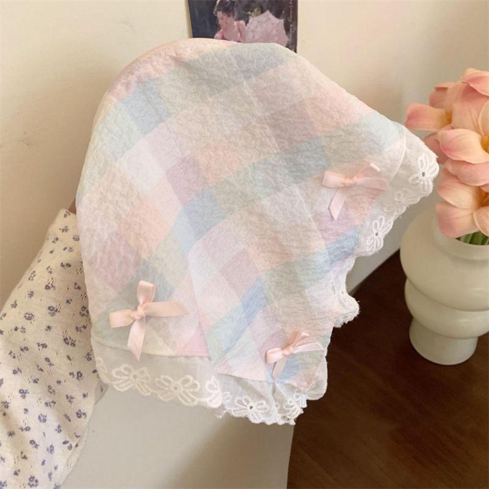 

Обруч для волос Стиль Треугольный платок Обруч для волос Бант Аксессуары для волос Кружевной платок Инс Пасторальный стиль Кружевная повязка на голову Треугольный шарф