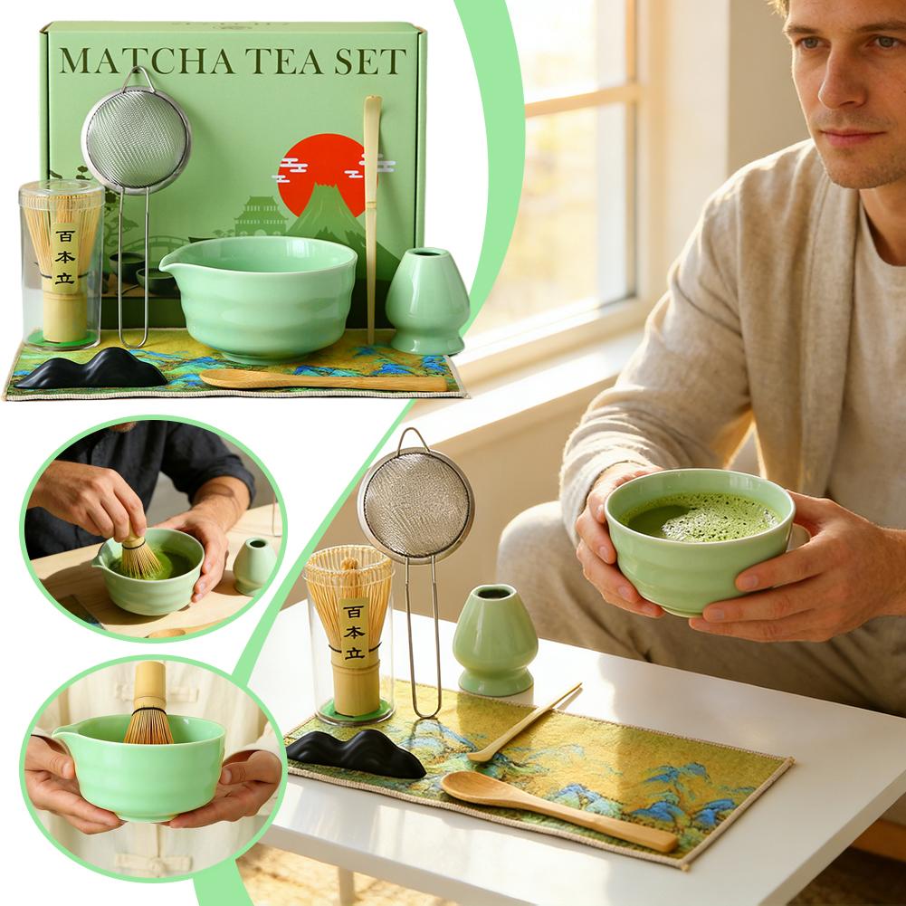 Japanese Matcha Tea Set 4/8pcs, Traditional Handmade Tea-Making Tools, Exquisite Birthday & Holiday Gift for Tea Enthusiasts