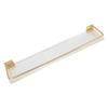 Bathroom Floating Shelf Space Aluminum Acrylic Wall Mounted Storage Rack Organizer for Kitchen Living Room Bedroom Gold