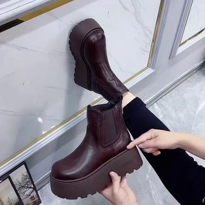 Short Boots, Waterproof Shoes, Height-increasing Shoes, New Autumn and Winter Styles, Chimney Boots