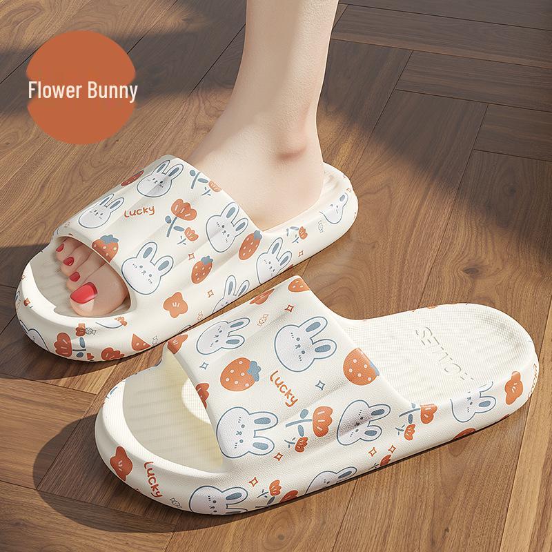 Printed Non-Slip EVA Slides: Men's & Women's Soft Sole Summer Slippers for Home & Outdoor Use