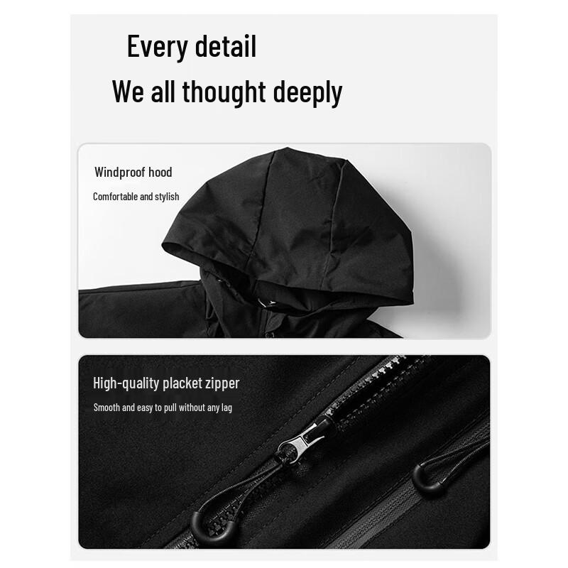 Wassup Sohot Men's Outdoor Windproof Waterproof Hiking Jacket