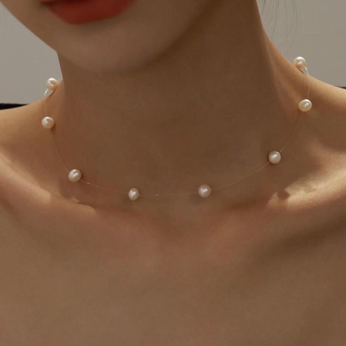 

Summer Simple Pearl Collarbone Chain Women S Year Design Sense Light Luxury Necklace Women S High Sense Neck Chain