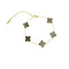 13mm Non-Fading Stainless Steel Four-Leaf Clover Bracelet for Women - Fresh Style