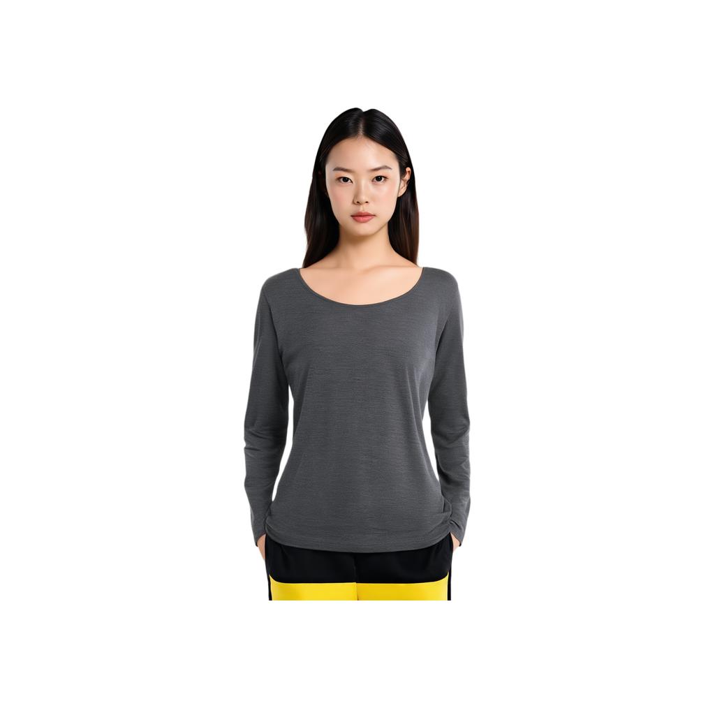 Skechers Comfort Sports Series Fashion Series Solid Color Simple Comfortable Long Sleeve Base Layer Women tops L425W071-05PS