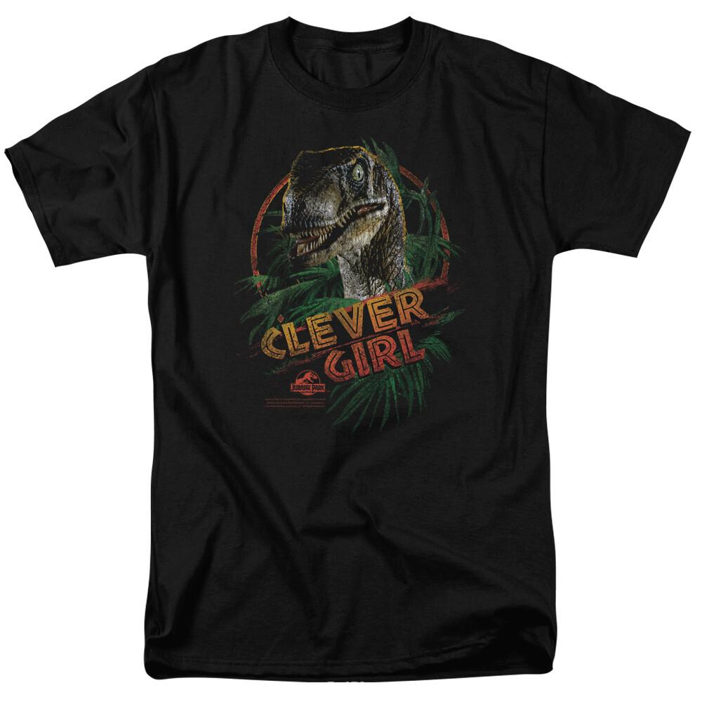 Jurassic Park Clever Girl T Shirt Mens Licensed Dinosaur Movie Tee Black S
