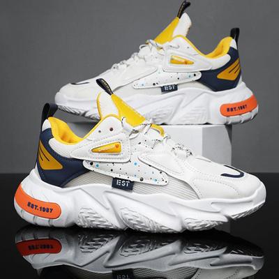 Fashion and Comfortable Mesh Breathable Outdoors Men's Sports Shoes Summer Casual Shoes Men Thick Bottom Sneakers Man