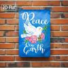 1pc Retro Peace on Earth Dove Roses Tin Sign, Christian Wall Art, 2D Flat Metal Plaque for Home Bar Cafe Decor, 12