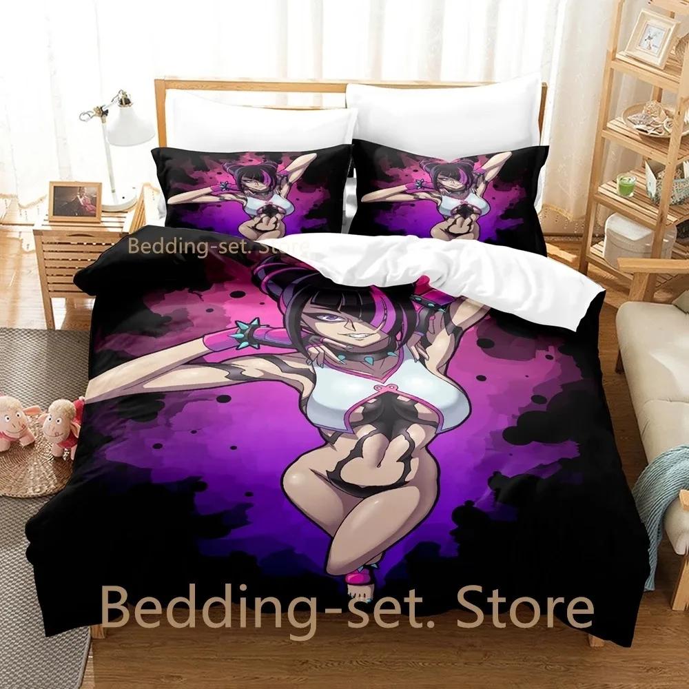 Juri Han Bedding Set Single Twin Full Queen King Size Bed Set Adult Kid Bedroom Duvetcover Sets 3D Print Anime Bed Sheet Set