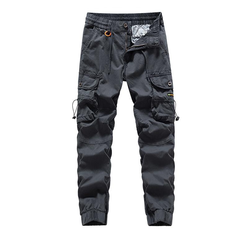 Men's new Korean youth versatile trousers multi-pocket bundle overalls for