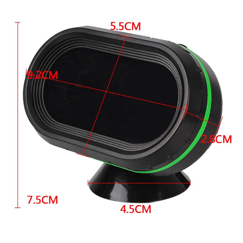 Car LCD Digital Display Clock 3 In 1 Thermometer Clock Voltmeter Freeze Alert Self-Adhesive Car-Styling Green Orange Backlight