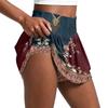Womens Athletic Skort High Waisted Skort with Built In Shorts Tennis Golf Skort Floral Print Mini Sport Skirt Skort