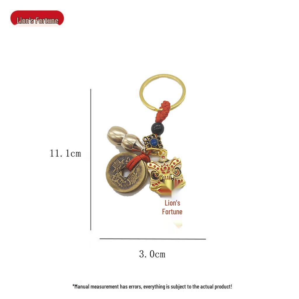 Popular Alloy Lucky Keychain Pendants: Zhuazhou Abacus & Temple Crafts