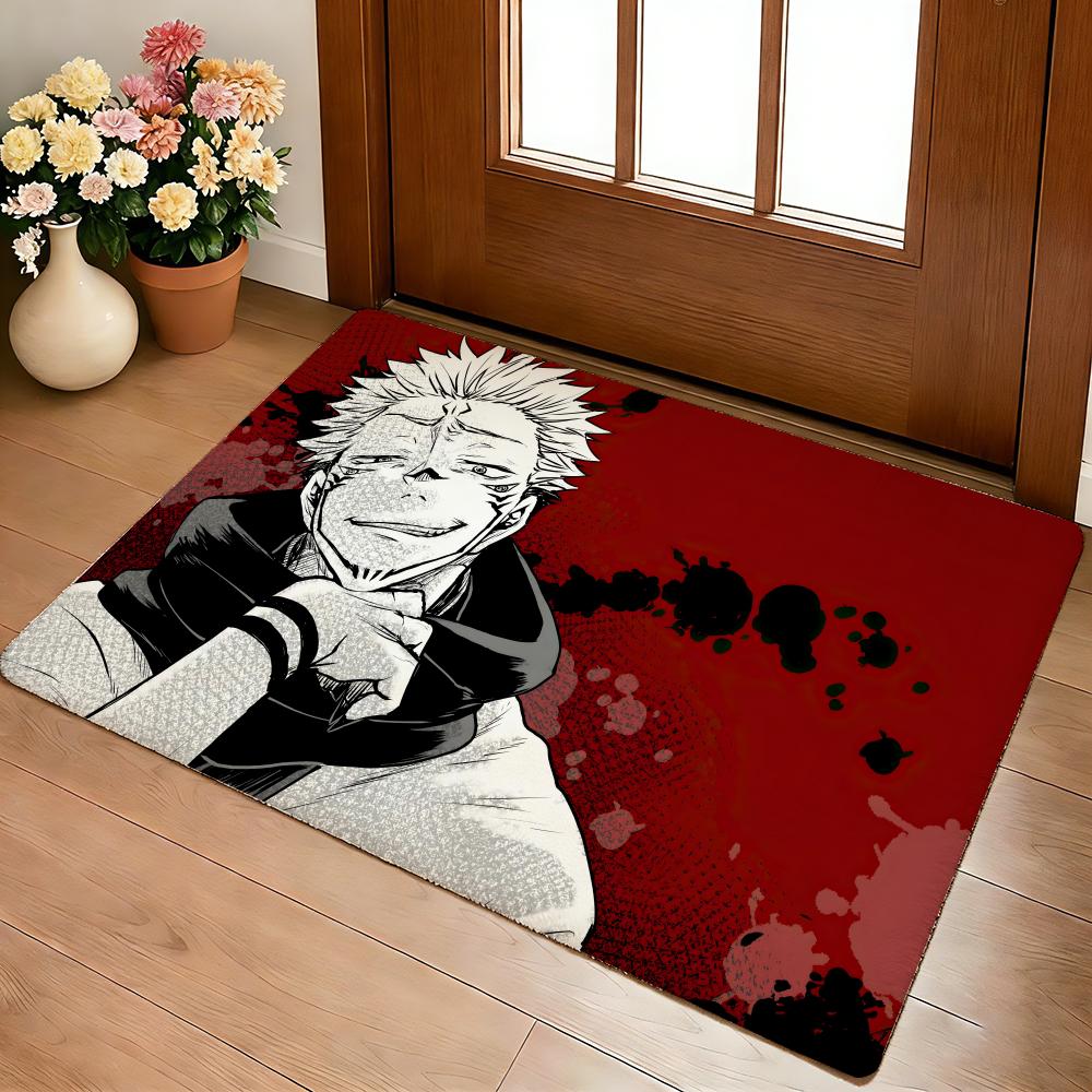

Anime Hot Fun J-Jujutsu KaisenS Floor Mat Cozy Flannel Soft Thick Non-Slip Mat For Living Room Bedroom Kitchen Decor Rugs 40x60cm