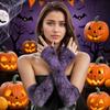 Long Halloween Costumes Gloves Spider Web Design Cosplay Party Decorations